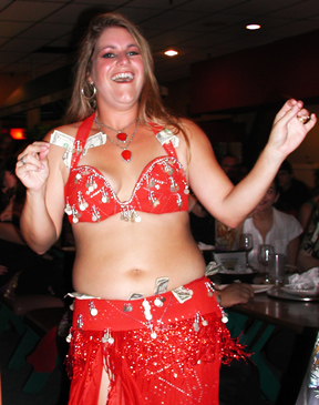 Bay Area dancer Setareh in Red Assiut Costume